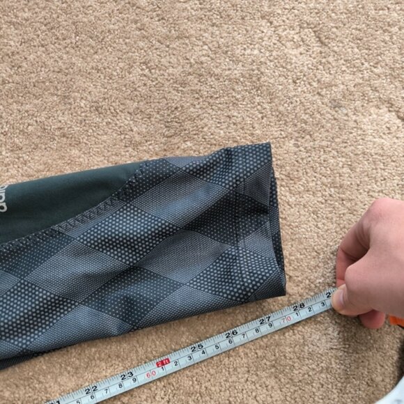 Adidas Womens Athletic Athleisure Geometric Run Tight Dark Grey Leggings XL - Picture 7 of 8